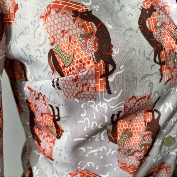 Vintage 70’s•H Bar C•Arabian Nights Dagger shirt•sz 34 - Picture 15 of 17